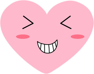 Pink heart emoticon 8