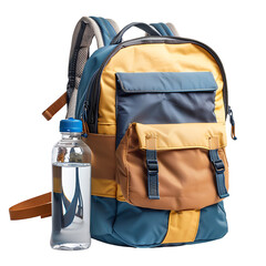 Stylish Backpack with Water Bottle Ready for Adventure,