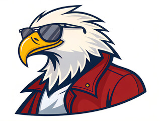 american bald eagle. eagle, bird, head, vector, animal, cartoon, illustration, mascot, hawk, wild, logo, nature, wildlife, falcon