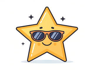 star. star, symbol, icon, vector, cartoon, sun, gold, yellow, sign, illustration, design, 3d, shape, smile, sunglasses, fun, summer, happy, rating, golden, cute, award, orange, sheriff