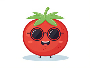 tomato cartoon character. cartoon, fruit, tomato, food, vegetable, character, illustration, vector, funny, 3d, apple, red, fresh, isolated, face, happy, healthy, smile, orange, strawberry, cute, fruit