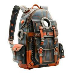 Fototapeta premium Steampunk Leather Backpack Vintage Design Travel Gear