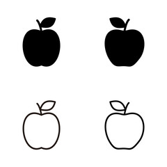 Apple icon vector. Apple sign and symbols for web design.