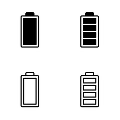 Battery icon vector. battery Charging sign. battery charge level