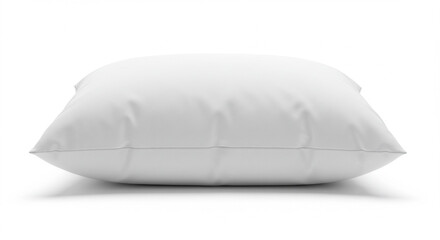 Isolated white pillow on white background, perfect for sleep and relaxation purposes