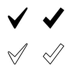 Check mark icon vector. Tick mark sign and symbol