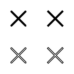 Close icon vector. Delete sign and symbol. cross sign