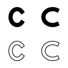 Copyright icon vector. copyright sign and symbol