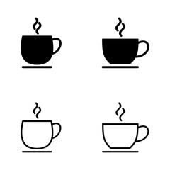 coffee cup icon vector. cup a coffee sign and symbol