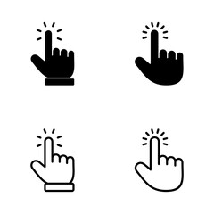 Hand cursor icon vector. cursor sign and symbol. hand cursor icon clik