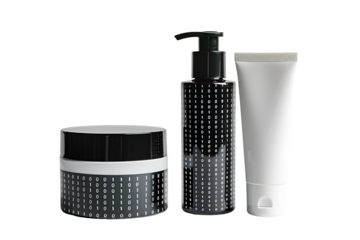 Modern Skincare Set Binary Code Design