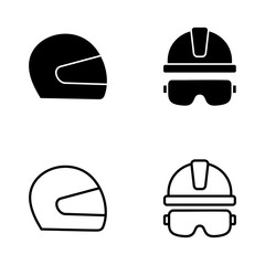 Helmet icon vector. Motorcycle helmet sign and symbol. Construction helmet icon. Safety helmet