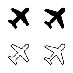 Plane icon vector. Airplane sign and symbol. Flight transport symbol. Travel sign. aeroplane