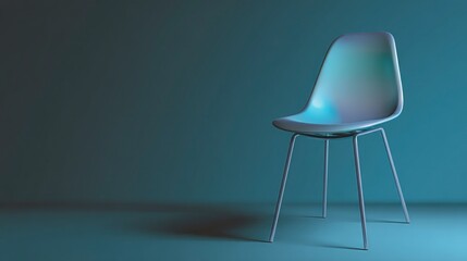 Modern plastic chair studio shot