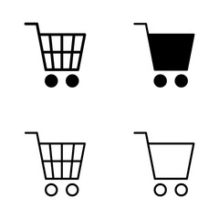 Shopping icon vector. Shopping cart sign and symbol. Trolley icon