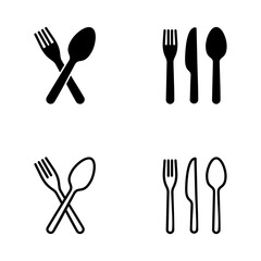spoon and fork icon vector. spoon, fork and knife icon vector. restaurant sign and symbol