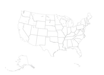 United States of America map. Vector illustration