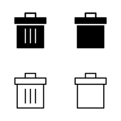 Trash icon vector. trash can icon. delete sign and symbol.