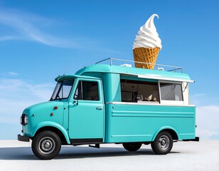 Retro ice cream truck