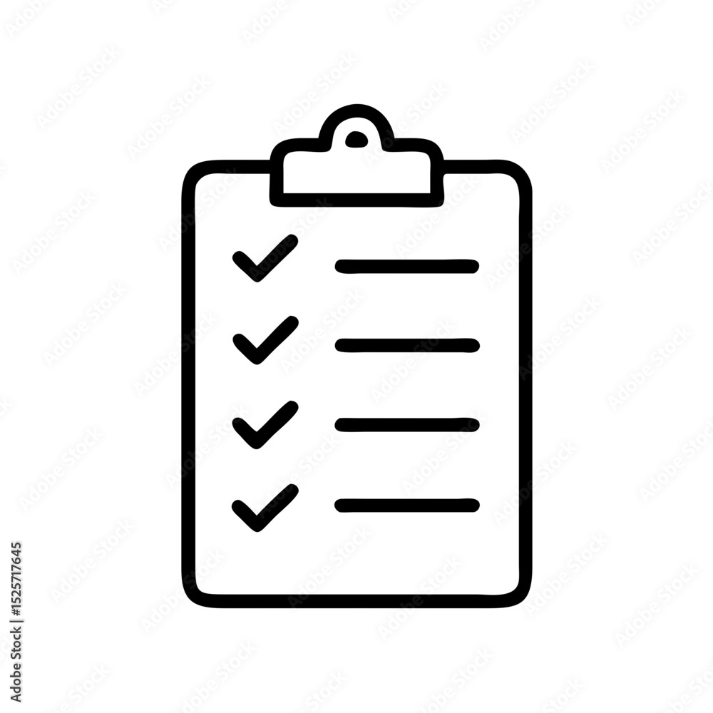 Poster task list on a clipboard with checkboxes for organized planning and task tracking