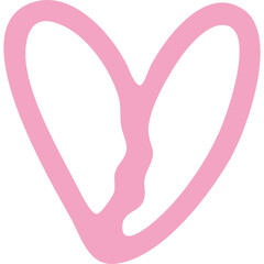 Hand Drawn Heart Icon with Love Doodles Broken Hearts Valentine Symbols and Romantic Elements