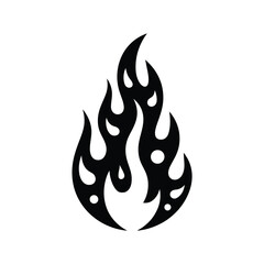 Abstract Black and White Fire Design