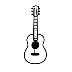 ギター　線画　手書き