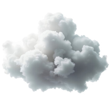 Nube gris sobre fondo transparente. PNG.