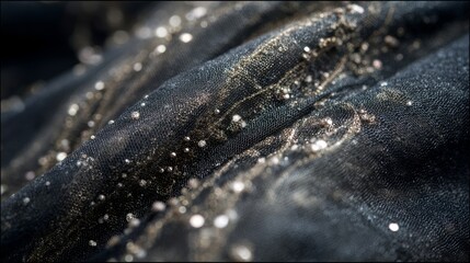 Black wedding dress fabric texture detailed closeup