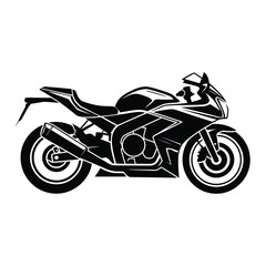 Fototapeta premium Silhouette of a Sport Motorcycle