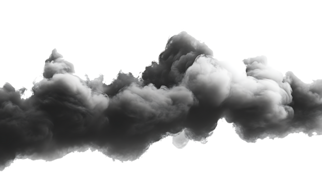 Foggy cloud isolated on transparent background