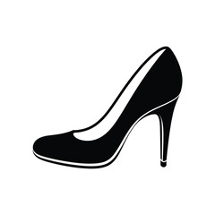 Elegant High Heel Shoe Silhouette