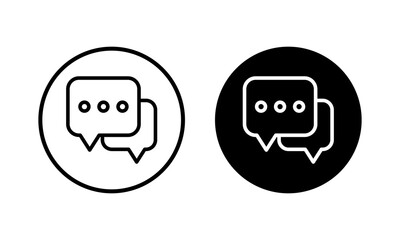 Chat icon vector illustration. speech bubble sign and symbol. comment icon. message