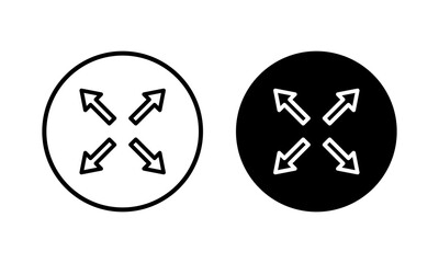 Fullscreen Icon vector illustration. Expand to full screen sign and symbol. Arrows symbol