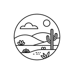 Desert Landscape Illustration