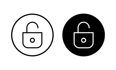 Unlock icon vector illustration. Unlock sign and symbol. unlocked padlock icon
