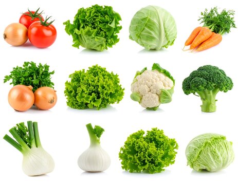 Fresh vegetables collage