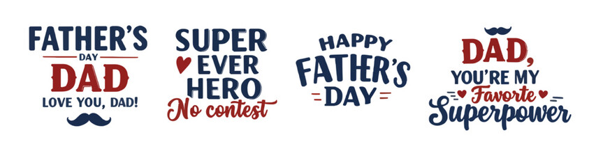 Fathers Day Typography Vector Designs for Dad Appreciation