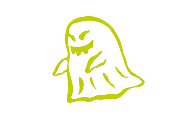 ハロウィンのお化けの手描きイラスト