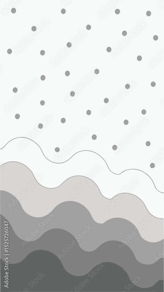Aufkleber abstract grey wavy design with dot pattern against a transparent background