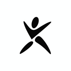 Abstract Icon of a Happy Person