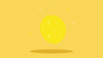 Abstract illustration of a glowing celestial body with shimmering star elements
