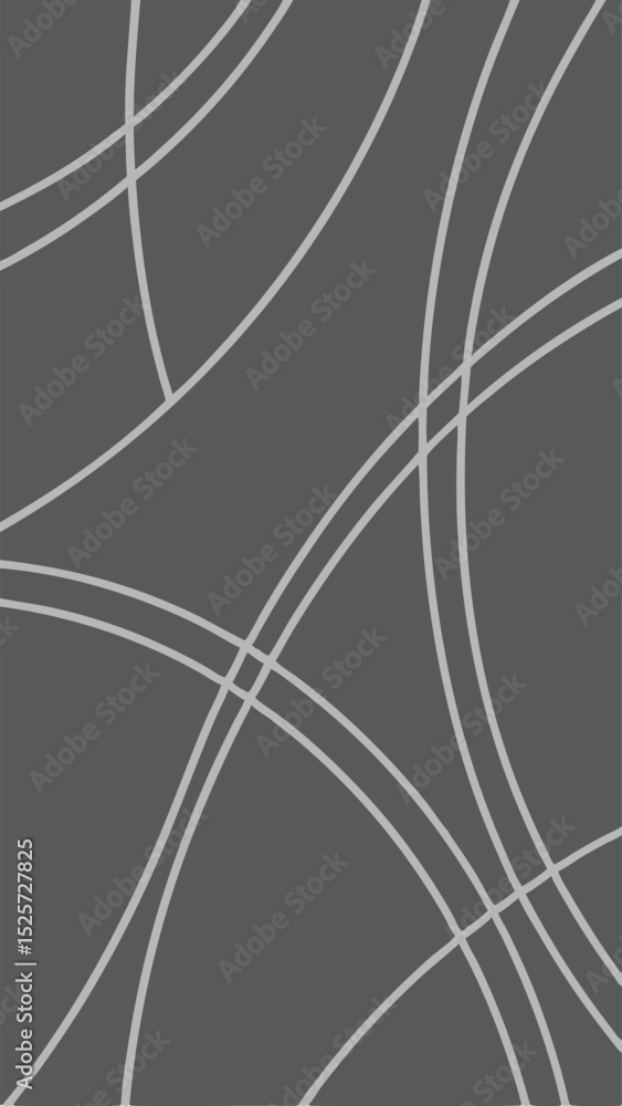 Poster abstract minimalist design with overlapping curved lines on a transparent background