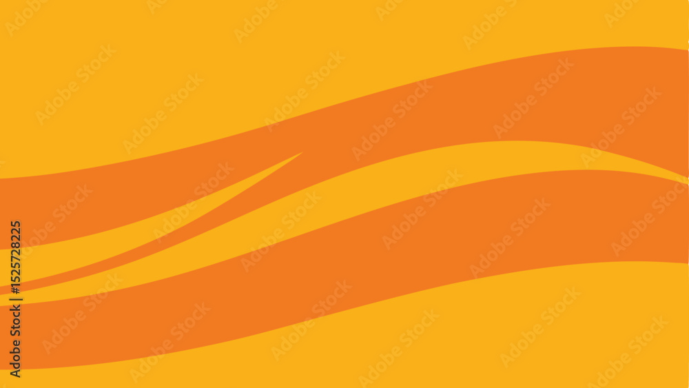 Poster abstract orange and yellow wavy lines design on a transparent background for versatile projects