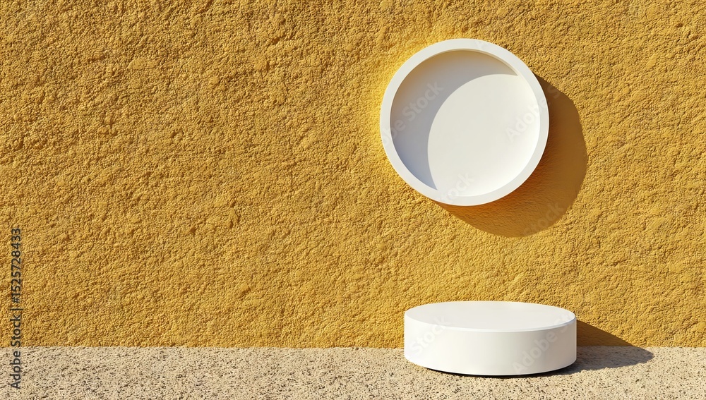 Aufkleber the product presentation rendering includes a japanese stone balance and circle abstract with brown 