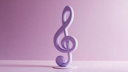 Obraz premium Purple treble clef symbol