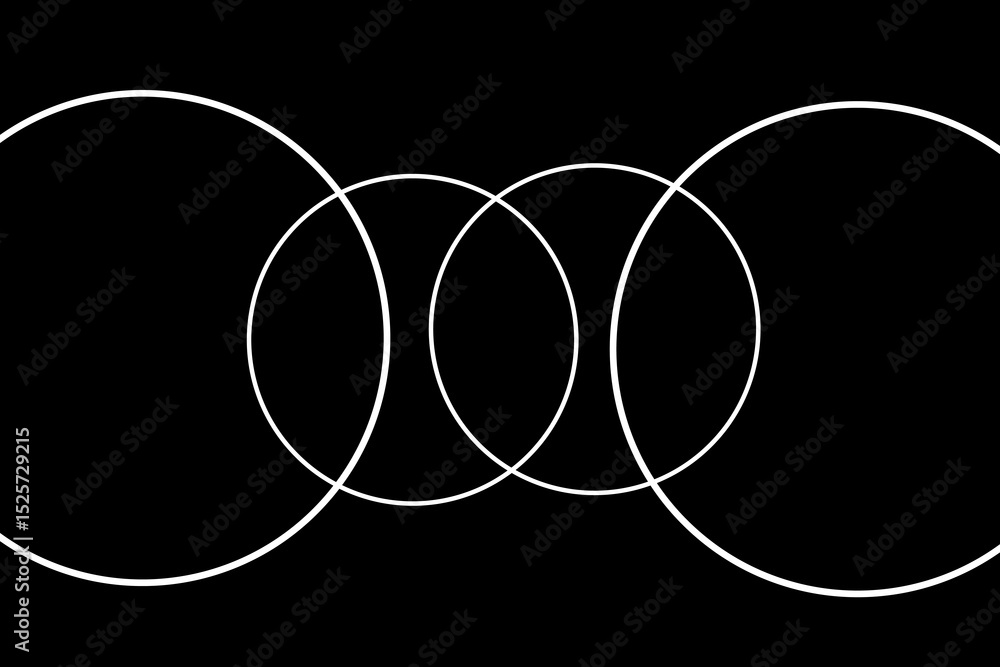Aufkleber intersecting, overlapping circles, rings element. simple overlapping circles grunge vector drawing, 
