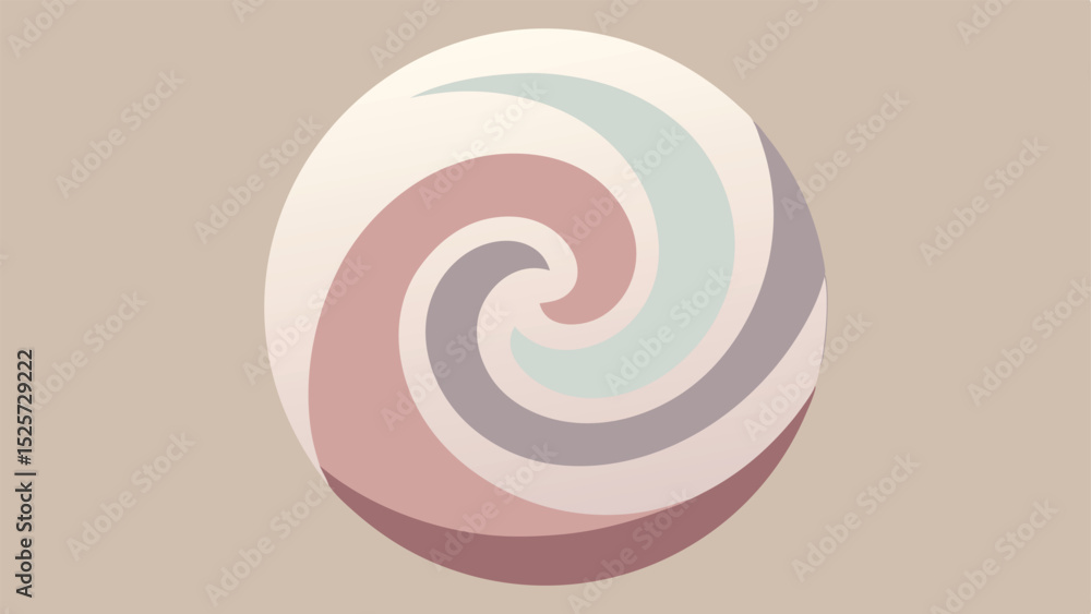 Poster abstract spiral design in earthy tones with gradient elements suitable for various projects