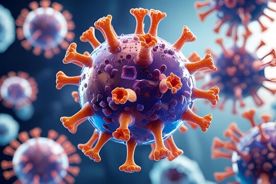Adeno-associated virus (AAV), 3d illustration