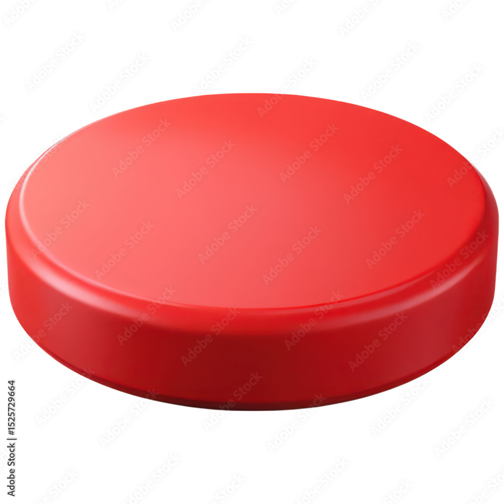Aufkleber red button on transparent background for alerts, notifications, and calls to action in user interfac